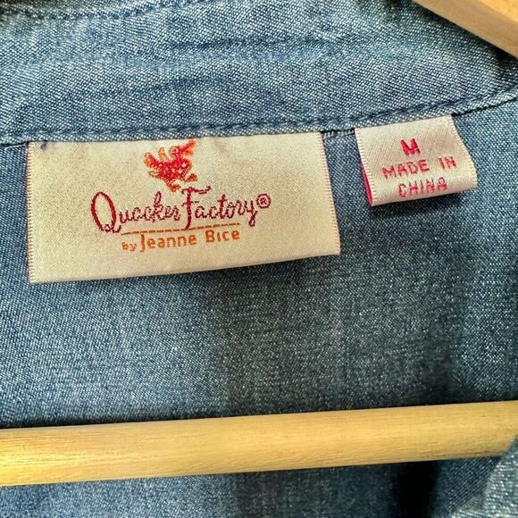 Quaker factory denim rhinestone shirt - Picture 6 of 9